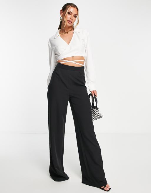 4th & Reckless wrap crop shirt in white, 4 of 4