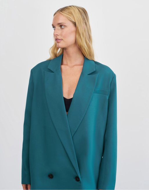 4th & Reckless x Elsa Hosk tailored blazer co ord in teal | ASOS