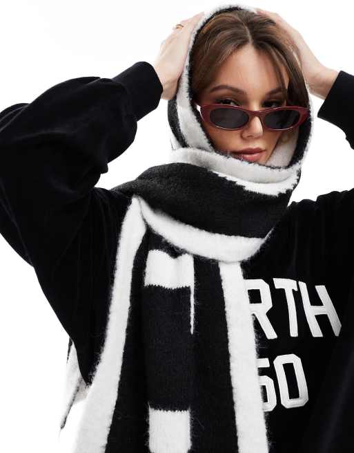 4th & Reckless x Felicia Wedin – Schal in Schwarz mit „Fourth“-Logo, Kombiteil, 3 von 3