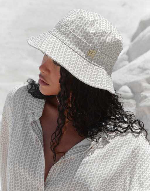 4th & Reckless x Loz Vassallo - Alice - Cappello da pescatore color crema e bianco