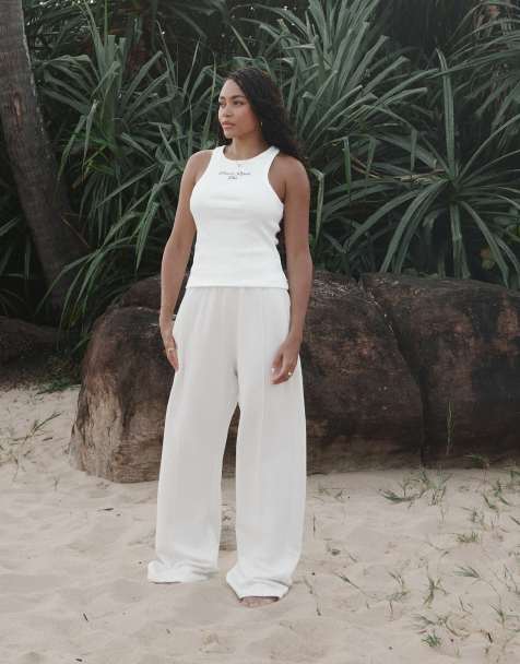 4th & Reckless x Loz Vassallo Fergie jogger in cream - view 1