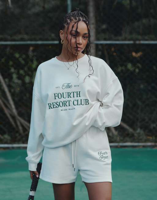 4th & Reckless x Loz Vassallo – Mirissa – Oversize-Sweatshirt in Creme