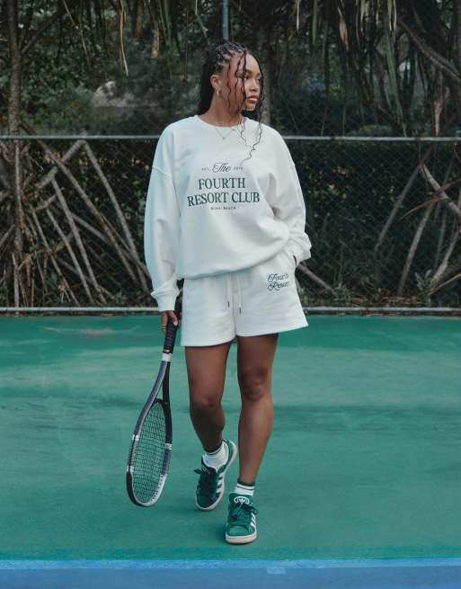 4th & Reckless x Loz Vassallo Mirissa oversized sweatshirt in cream