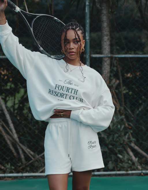 4th & Reckless x Loz Vassallo – Mirissa – Sweatshorts in Creme