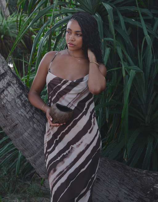 4th & Reckless x Loz Vassallo – Ocean – Maxi-Strandkleid mit abstraktem Print 