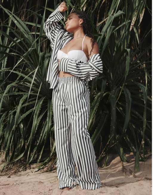 洋楽 Walkin' Large / side Pictures 4th & Reckless x Loz Vassallo rio oversized stripe linen