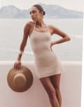 [4th & Reckless] 4th & Reckless x Luana Barron Sylvie crochet mini beach dress in cream-White 16 Cream