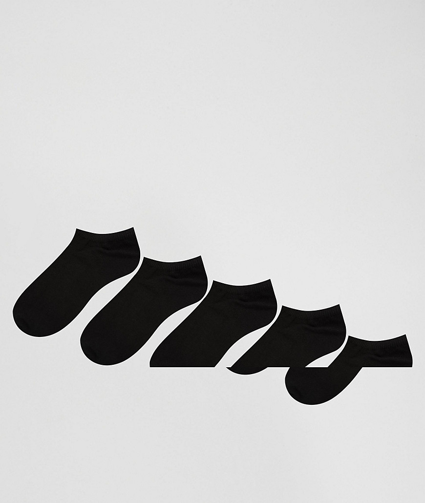 фото 5 пар спортивных черных носков asos - скидка-черный asos design
