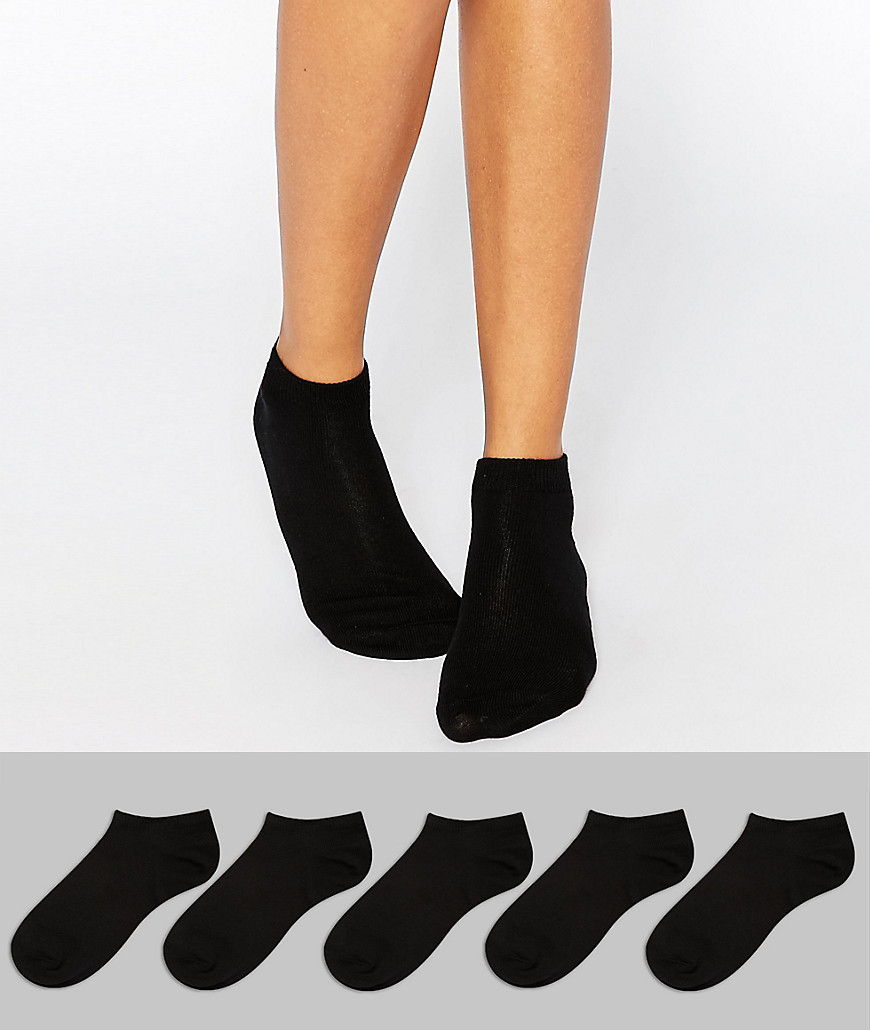 фото 5 пар спортивных носков asos design-черный