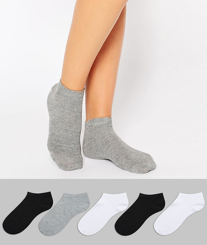 5 пар спортивных носков ASOS DESIGN-Мульти