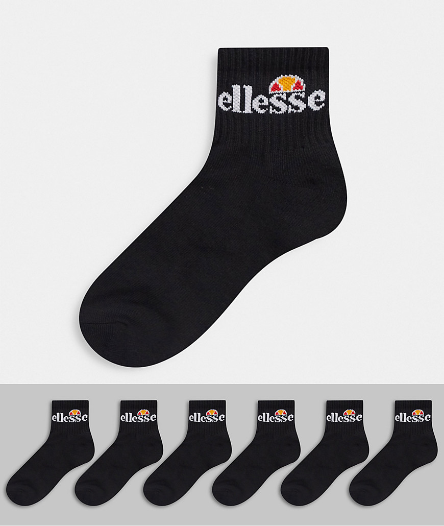 фото 6 пары черных носков с логотипом ellesse-черный цвет