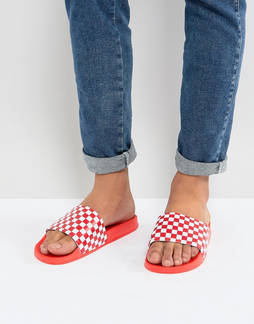 7x Checkerboard Sliders In Red