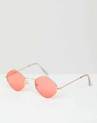 7X - zonnebril met roze glazen-oranje