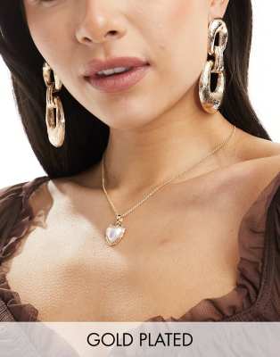 8 Other Reasons 18k gold plated chain link earrings