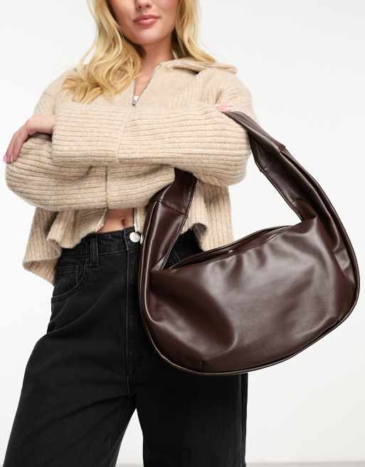 8 Other Reasons – Chokladbrun slouchy axelväska i oversize, 3 av 4