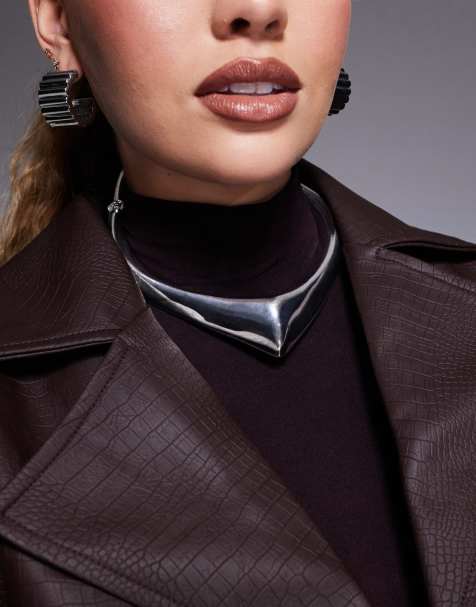 8 Other Reasons - Collier ras de cou angulaire en plaqué rhodium - Argenté - view 1