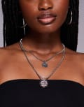 [8 Other Reasons] 8 Other Reasons layered coin necklace in silver tone No Size SILVER
