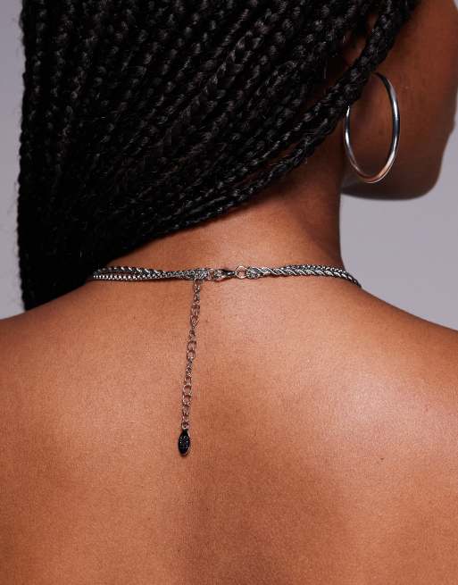 8 Other Reasons layered coin necklace in silver tone, 2 of 3
