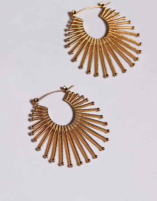 Spiral Sunburst Earrings - Multi Color Spiral Sunburst Earrings - Multi Color