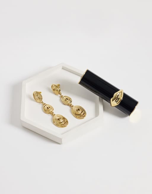 8 Other Reasons – Statement-Ohrringe mit Spiraldesign und 18-Karat-Vergoldung, 2 von 4