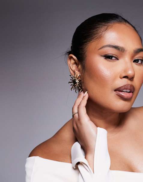 8 Other Reasons sun earrings in gold - view 1