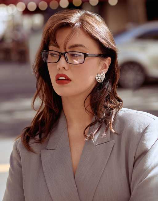 8 Other Reasons x Millie Hannah - 18k vergulde oversized hartvormige oorknopjes met siersteentjes