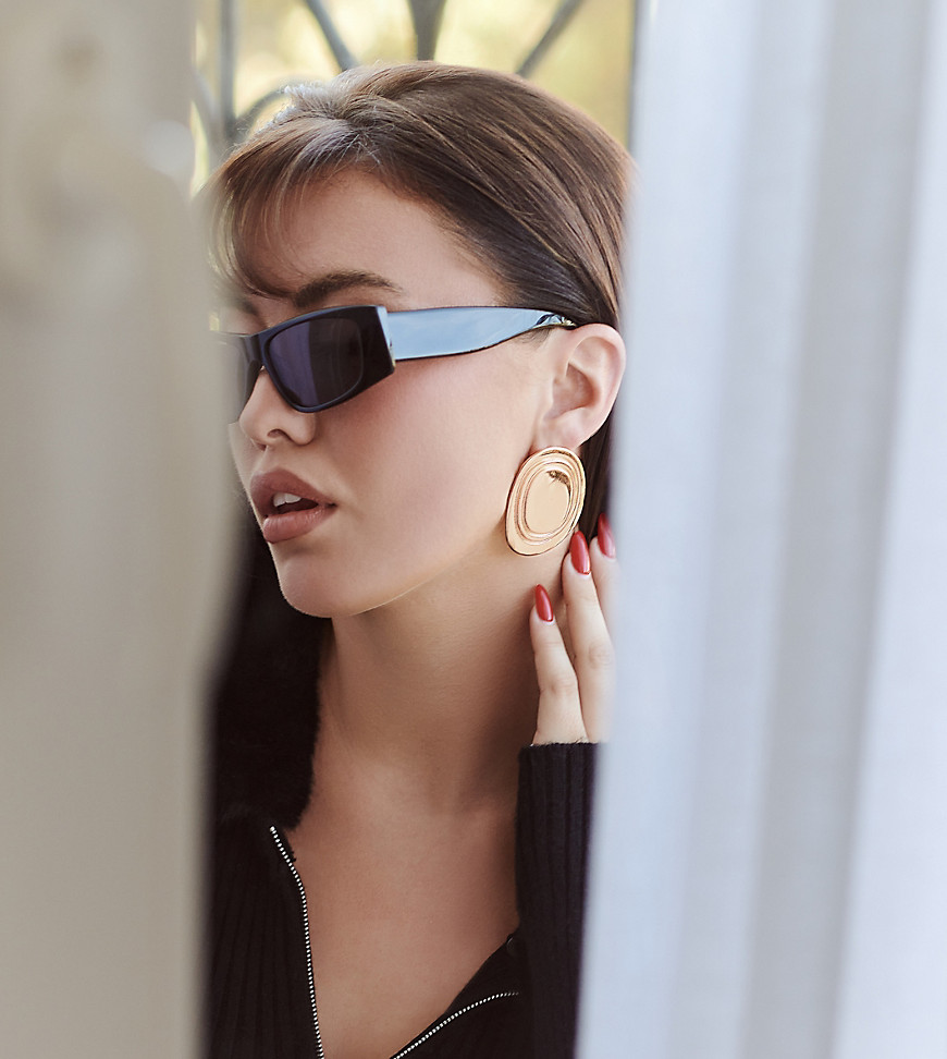 8 Other Reasons x Millie Hannah circle statement stud earrings in 18k gold plated