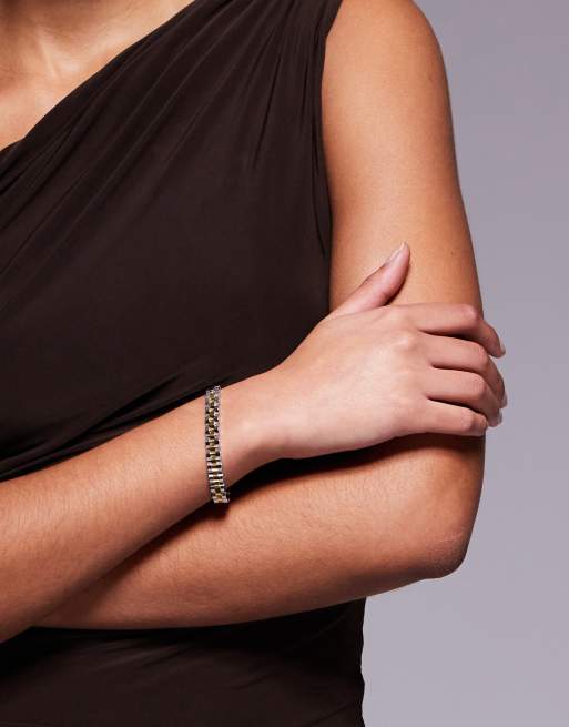 8 Other Reasons – Zweifarbiges Vintage-Armband mit 18-Karat-Vergoldung und Uhrenarmband-Design