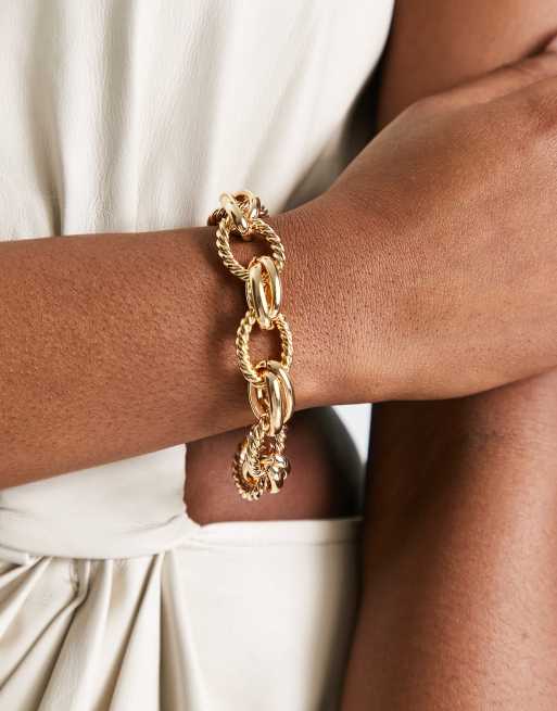 8 Other Stories – Goldfarbenes klobiges Kettenarmband, 2 von 4