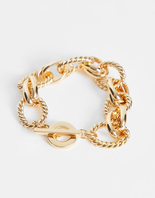 8 Other Stories – Goldfarbenes klobiges Kettenarmband, 4 von 4