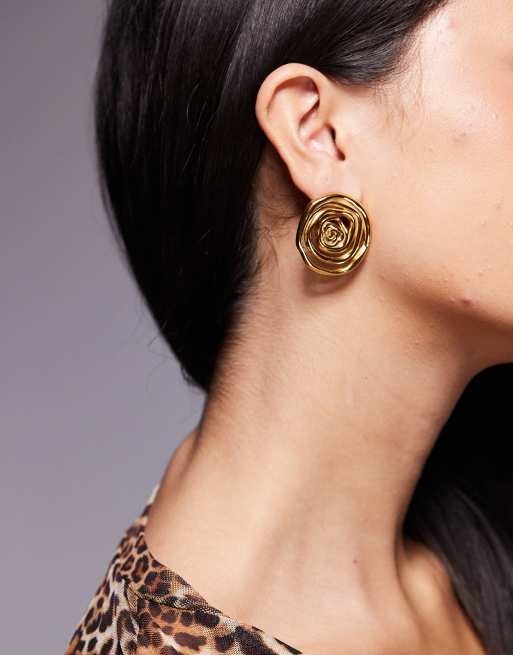 8 Other Reasons - Grandes boucles d'oreilles rondes en plaqué or 18 carats