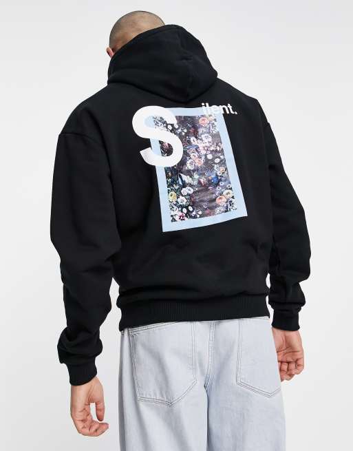 9N1M SENSE - Hoodie met print op de achterkant in zwart