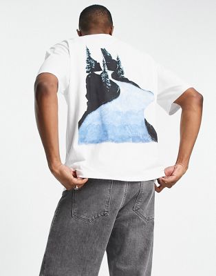 9N1M SENSE t-shirt in white with water runs dry print - ASOS Price Checker