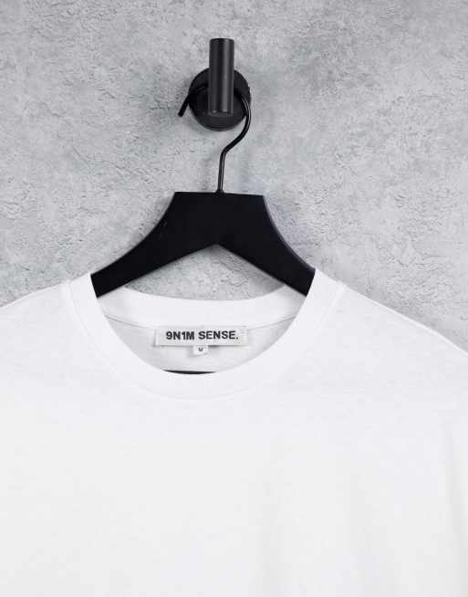9N1M SENSE t-shirt with puffer fish print in white exclusive at ASOS, 3 of 4