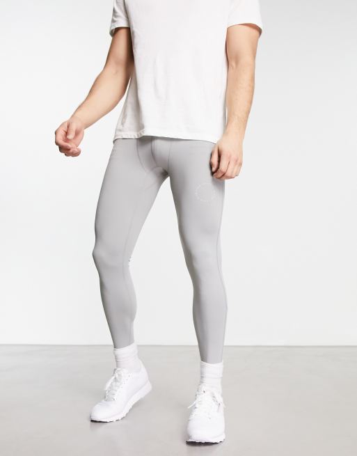 ASOS 4505 compression running tights with cut & sew in black