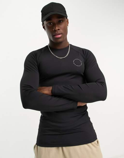 Black compression shirt sale