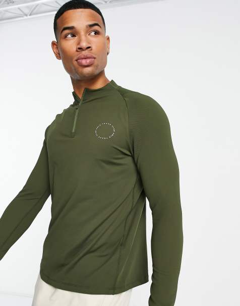 Nike Life Premium mock neck long sleeve top in brown