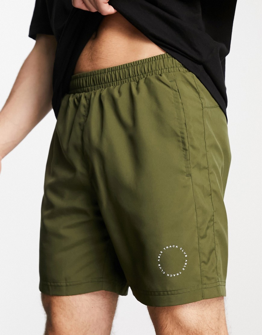 A Better Life Exists Active shorts in khaki-Green