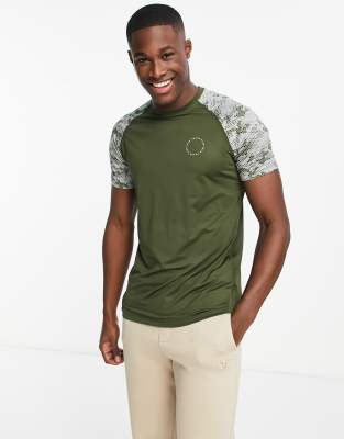 Able Active A Better Life Exists Active t-shirt in khaki-Green