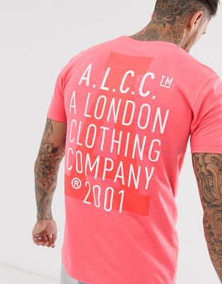 A London - Oversized T-shirt met print op de achterkant-Oranje