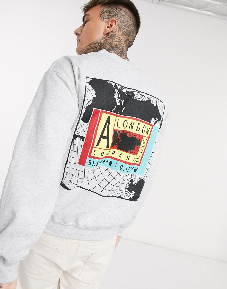 A London - Sweater met print achterop-Wit