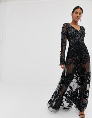 is Born allover embellished maxi dress 