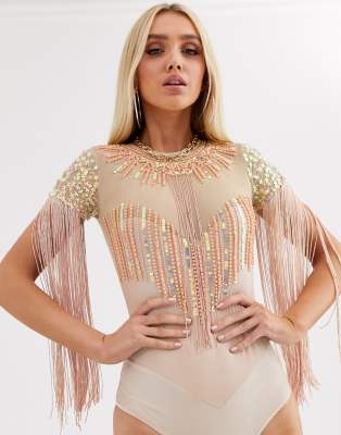 fringe bodysuit