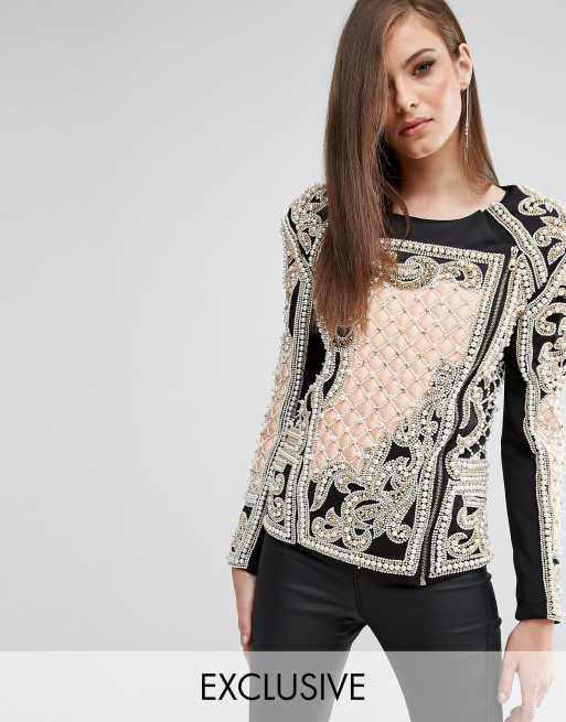 Asos embellished outlet jacket