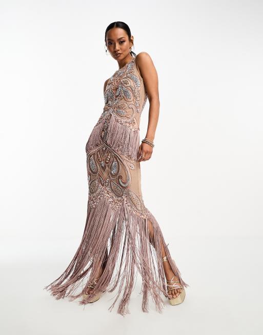 Maxi dress 2025 with tassels