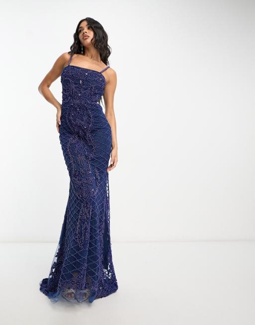 A star is born maxi 2025 prom dress with embellishment and embroidery