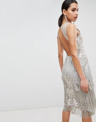 embellished midi dress