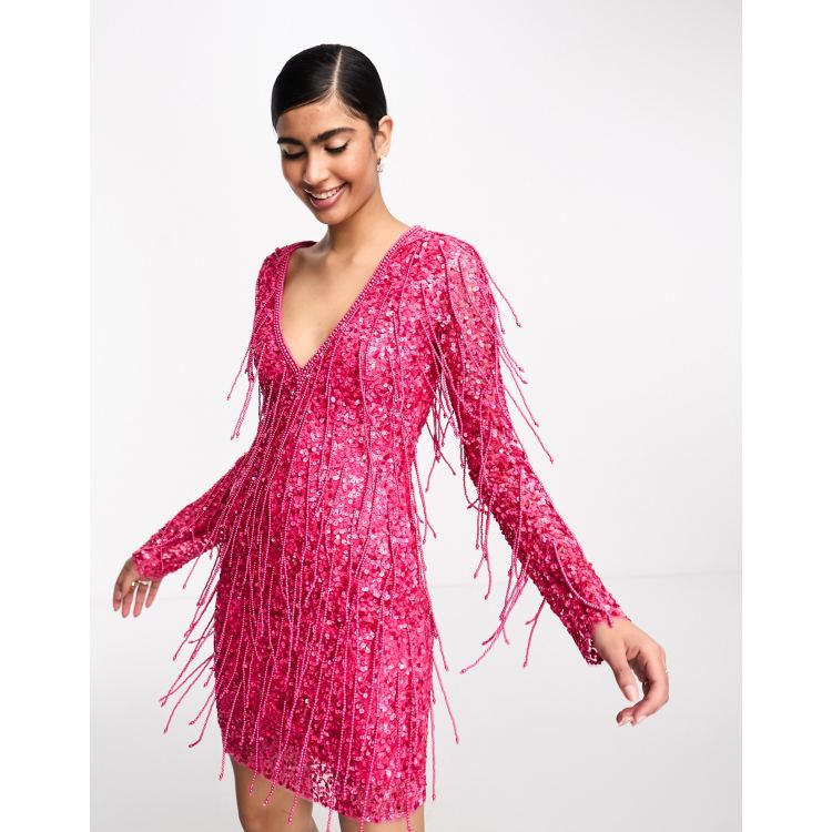 Tassel hotsell dress pink