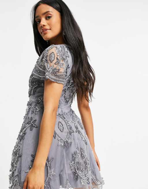 Boutique embellished outlet skater dress