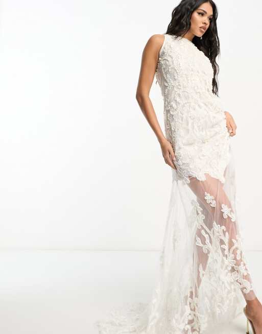 Robe avec voile online transparent